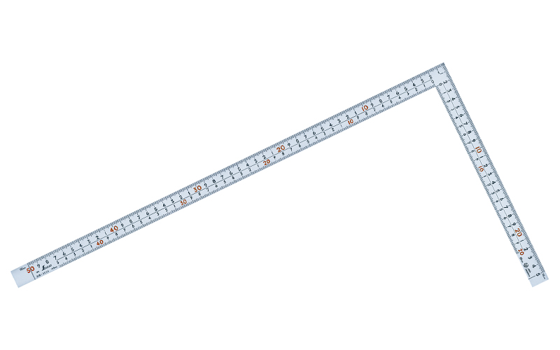 曲尺広ピタ  シルバー  ５０㎝  表裏同目  ８段目盛  ＪＩＳ