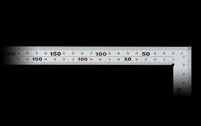 材木尺 ステン ６０cm 表２mm・裏１mm目盛 63541 広島工具 シンワ測定