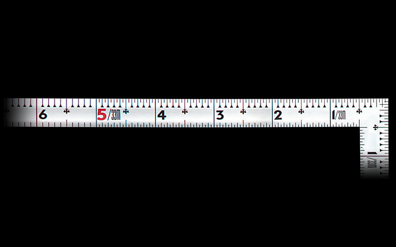曲尺同厚  シルバー  １尺６寸／５０㎝  併用目盛  名作