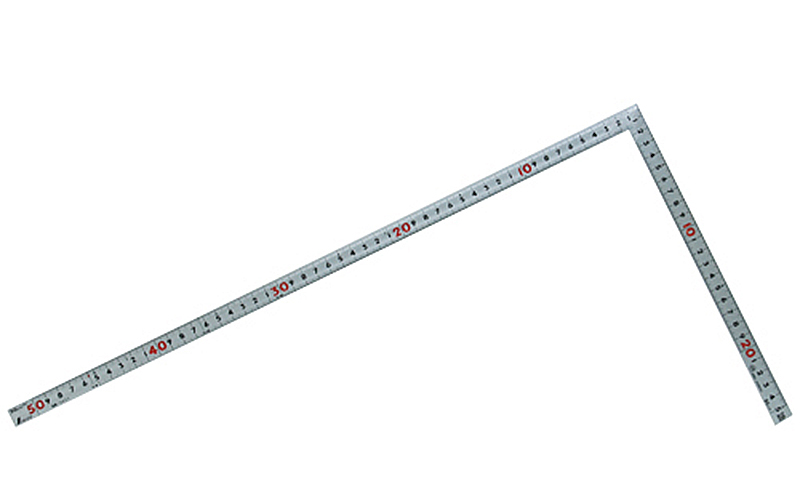 曲尺同厚  シルバー  ５０㎝  裏面角目  名作  ＪＩＳ