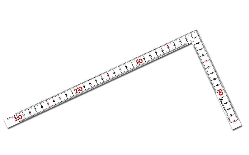 曲尺同厚  ホワイト  ３０㎝  表裏同目  名作