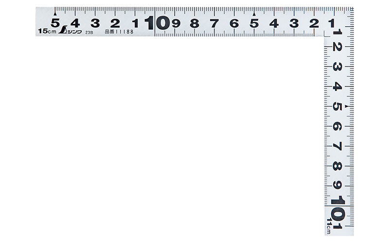 シルバー　平ピタ　裏表同目　校正書類付　シンワ測定　【11188】-　曲尺　校正証明書+トレサビリティ体系図