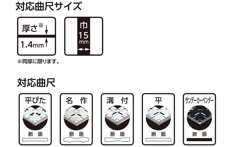 曲尺用ストッパー  １５㎜巾用