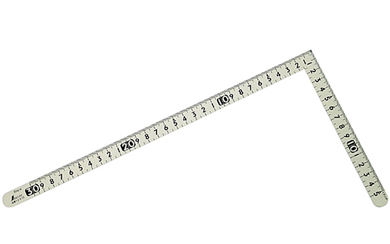 曲尺小型 ホワイトサンデー 白色 ３０×１５㎝ 裏面角目 黒目盛 - シンワ測定株式会社