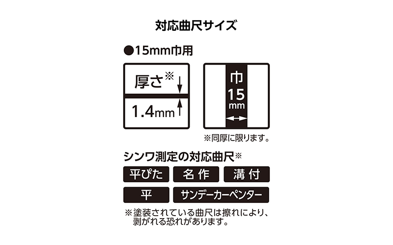 曲尺用ストッパー  金属製  １５㎜巾用