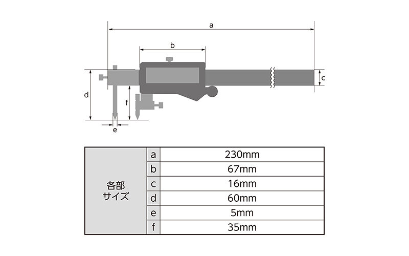 デジタルノギス 穴ピッチ測定φ5.0 150㎜ 防塵防水