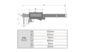 デジタルノギス 穴ピッチ測定φ5.0 150㎜ 防塵防水を表示