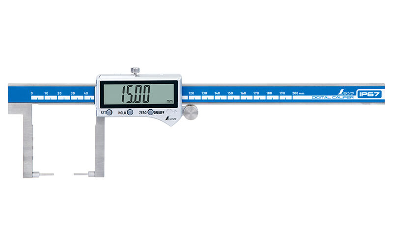 デジタルノギス ネック測定200㎜ 防塵防水