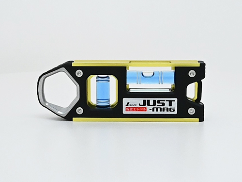 仮設工レベル JUST－MAG100㎜ ゴールド マグネット付