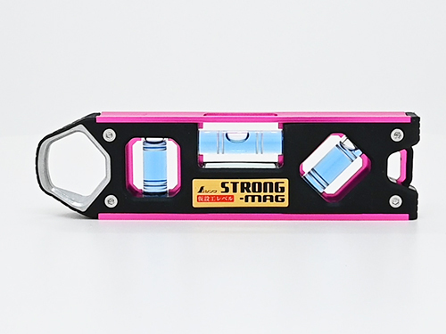 仮設工レベル STRONG－MAG150㎜ ピンク マグネット付