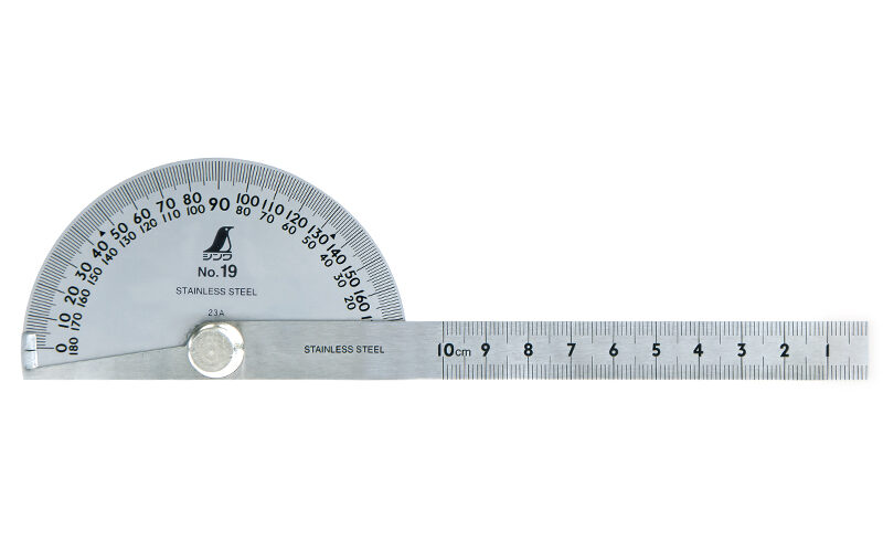 プロトラクター  №１９  シルバーφ９０  竿目盛１０㎝