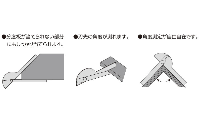 プロトラクター  №１９  シルバーφ９０  竿目盛１０㎝  ２本竿