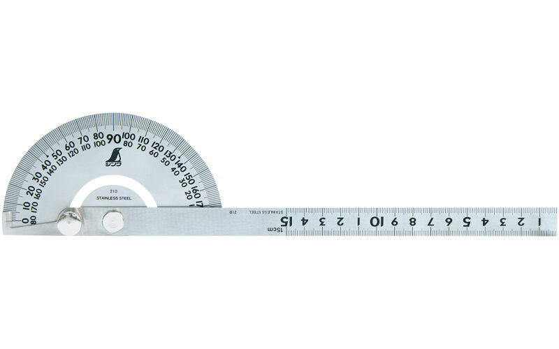 未使用 プロトラクター No.600 シルバー φ320 竿目盛60cm2本竿 62944 ステン ステンレス 角度計 測量 大工道具 工具  シンワ測定