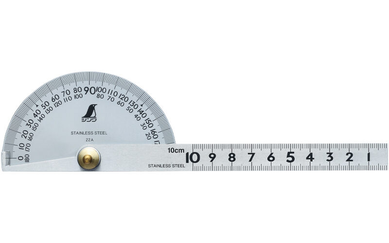 プロトラクター  №１８２  シルバーφ９０  竿目盛１０㎝  針付