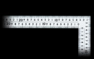 曲尺大金普及型 シルバー １ｍ×６０㎝ 表裏同目 赤数字入 - シンワ測定 