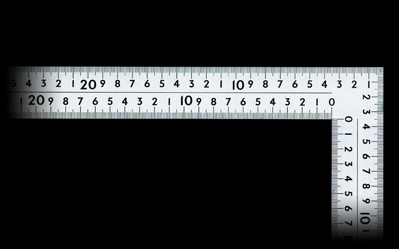 曲尺大金普及型 ステン １ｍ×６０㎝ 表裏同目 ８段目盛 - シンワ測定 
