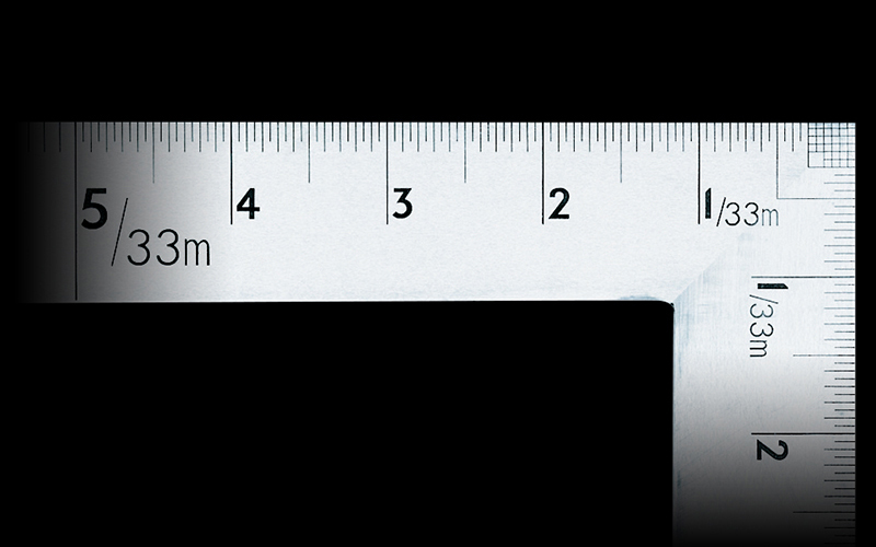 曲尺大金普及型 ステン ３尺３寸×２尺 表裏同目 - シンワ測定株式会社