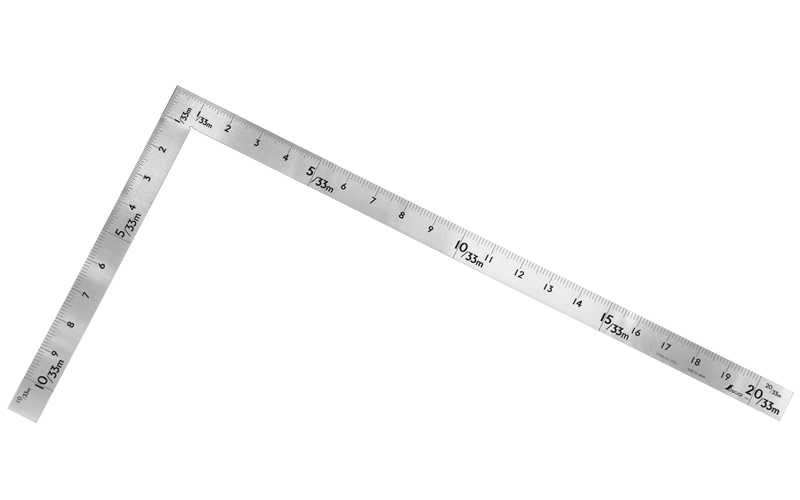 曲尺中金普及型  ステン  ６０㎝／２尺  併用目盛