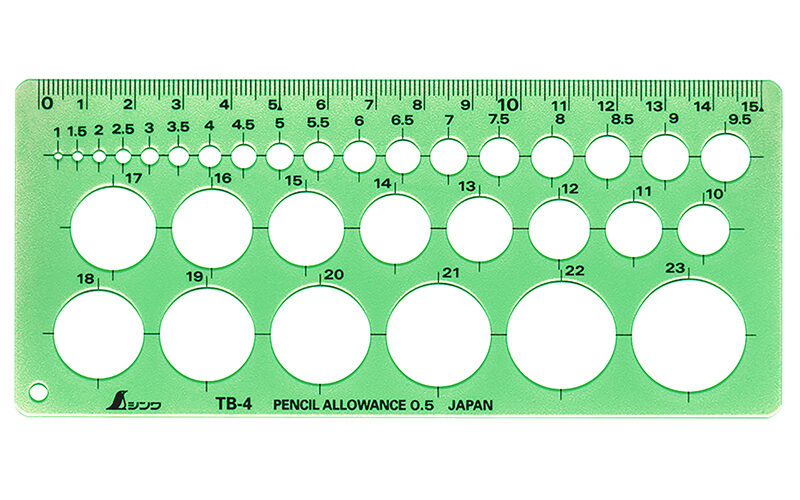 テンプレート  ＴＢ－４  円定規（小）