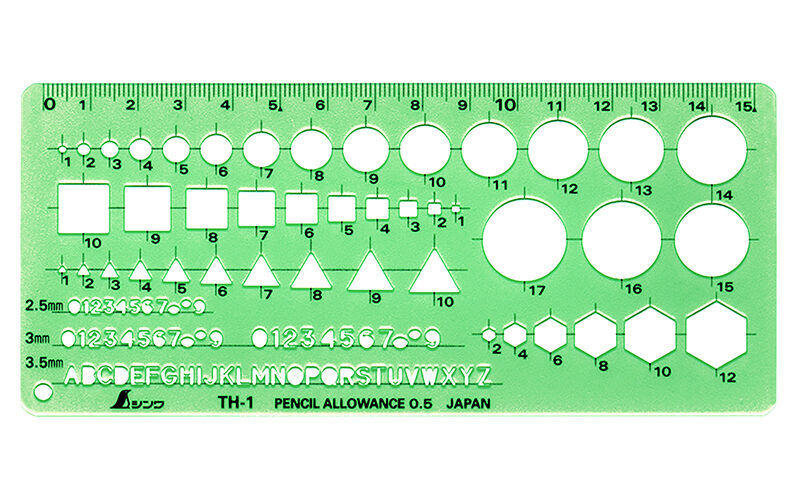 テンプレート  ＴＨ－１  一般総合定規（小）