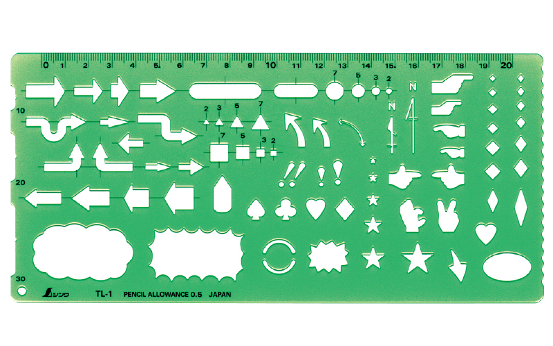 テンプレート  ＴＬ－１  矢線記号定規