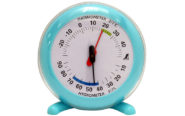 温湿度計  Ｑ－２  丸型  １０㎝  ライトブルー