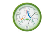 温湿度・不快指数計  Ｒ－２  丸型  １５㎝  グリーン
