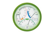 温湿度・不快指数計  Ｒ－２  丸型１５㎝  グリーン