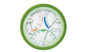 温湿度・不快指数計  Ｒ－２  丸型  １５㎝  グリーンを表示