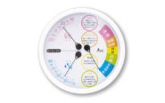 温湿度計  Ｆ－３ＬⅡ  熱中症注意丸型  １５㎝  ホワイト