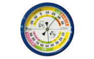 温湿度計  Ｆ－４Ｍ  生活管理  丸型  １０㎝  ブルー