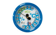 温湿度計  Ｆ－２Ｓ  環境管理  丸型  ６．５㎝  アクアブルー