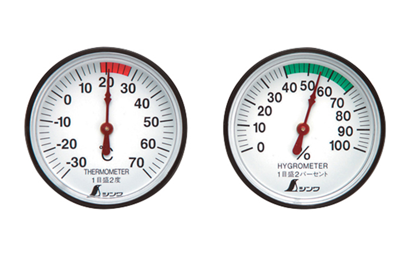 温度計・湿度計セット  ＳＴ－４  丸型  ４．５㎝