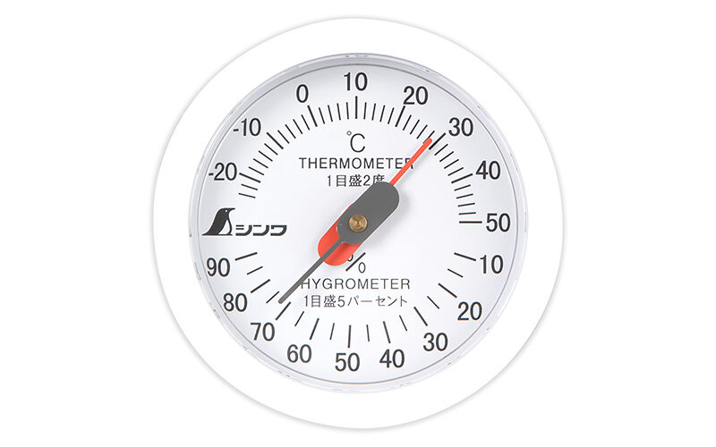 温湿度計 U-3 丸型 6.5㎝ホワイト