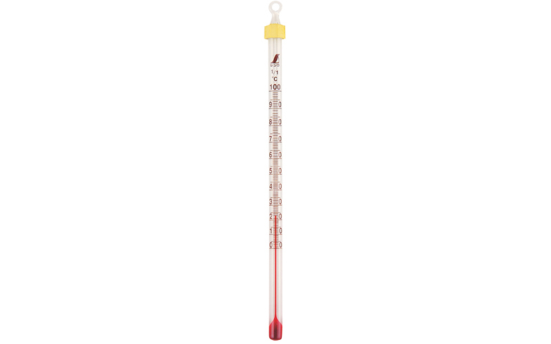 棒状温度計  Ｈ－４Ｓ  アルコール  ０～１００℃  １５㎝