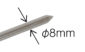 温度計  Ｖ－４  丸Ｔ字型  ０～２００℃  φ８×２０㎝  白目盛を表示