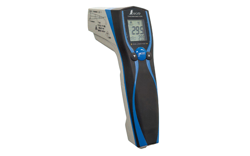 放射温度計 Ｅ防塵防水デュアルレーザーポイント機能付放射率可変 