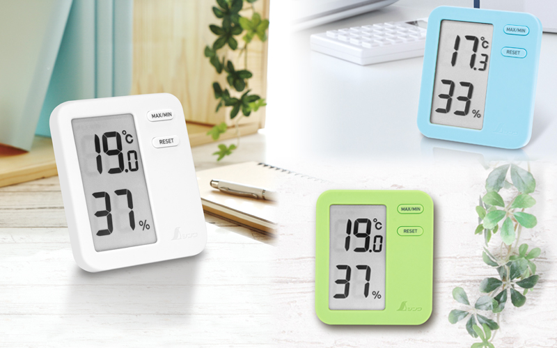 デジタル温湿度計  Ｈｏｍｅ  Ａ  ホワイト  クリアパック