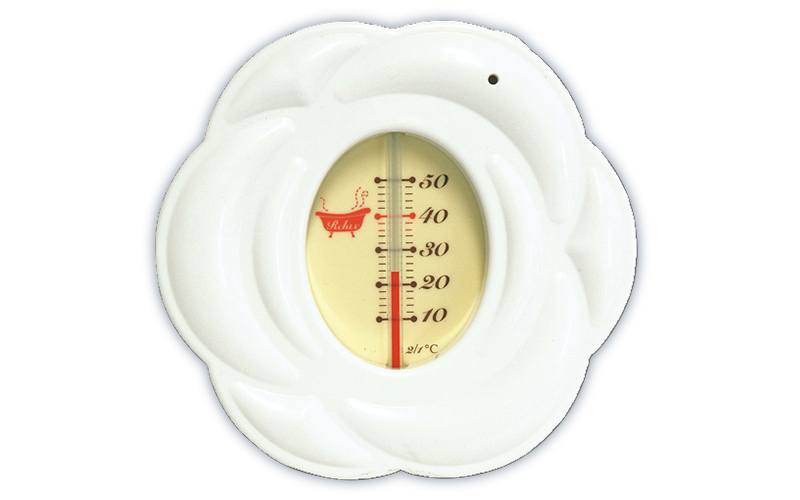 風呂用温度計  Ｂ－１０  ローズ  ホワイト