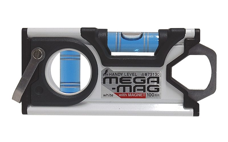 ハンディレベル  ＭＥＧＡ－ＭＡＧ１００㎜  白  マグネット付