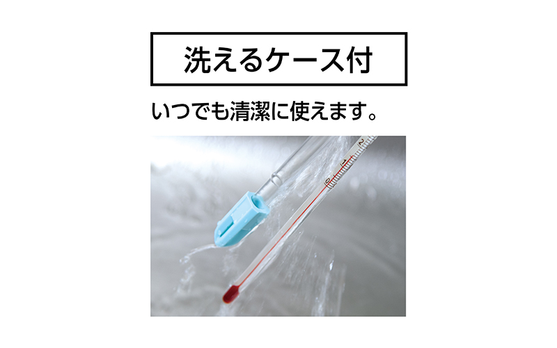 棒状温度計  ガラス製  Ｈ－５Ｃ  ０～１００℃  ３０㎝  ケース付