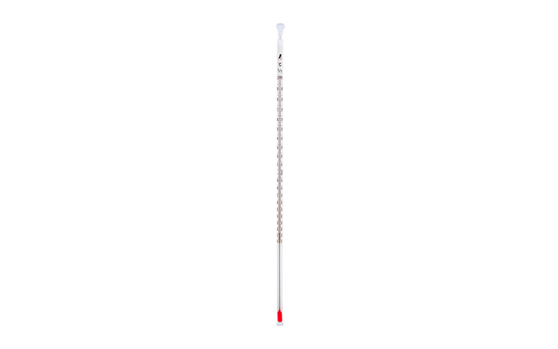 棒状温度計  ガラス製  Ｈ－２Ｆ  ０～２００℃  ３０㎝フッ素樹脂コート