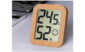デジタル温湿度計  環境チェッカー  木製  ライトブラウンを表示