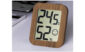 デジタル温湿度計  環境チェッカー  木製  ダークブラウンを表示
