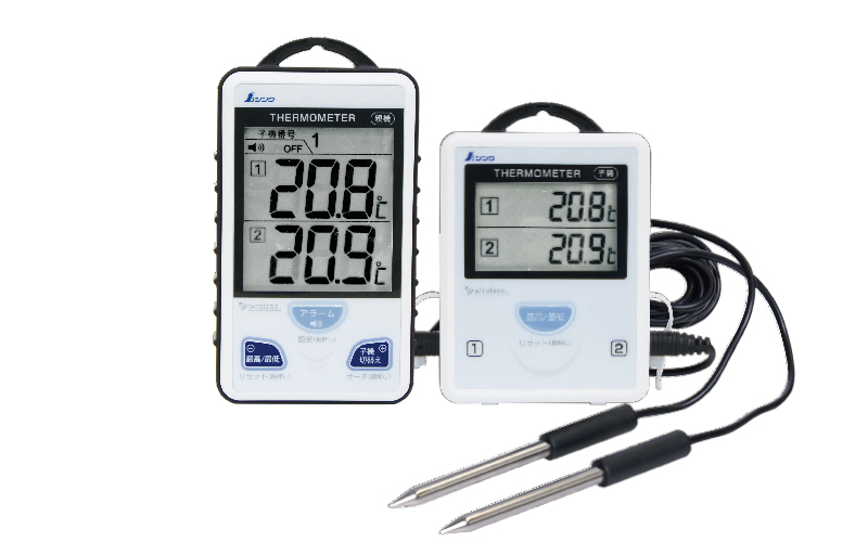 ワイヤレス温度計 Ａ 最高・最低 隔測式ツインプローブ 防水型 