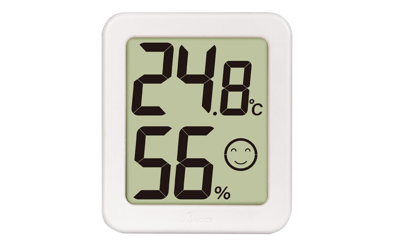 低価格化 デジタル温湿度計 カラー白２個セット日本語説明書入 全数検査品 728
