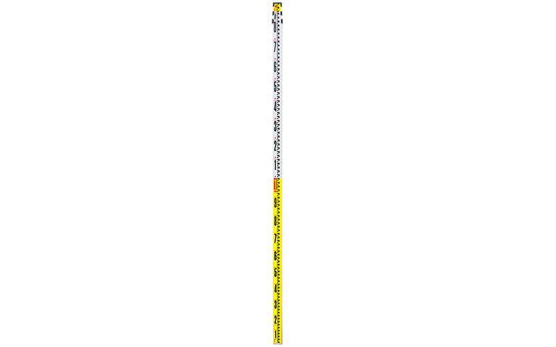 アルミスタッフ Ⅱ ５ｍ３段 表面１０㎜ピッチ 裏面１㎜ピッチ目盛付