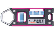 仮設工レベル　ＪＵＳＴ－ＭＡＧ１００㎜　ピンク　マグネット付