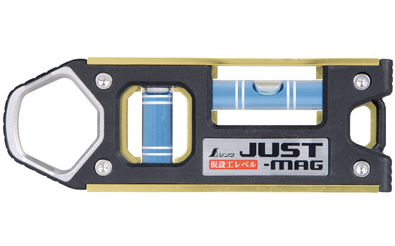 仮設工レベル　ＪＵＳＴ－ＭＡＧ１００㎜　ゴールド　マグネット付