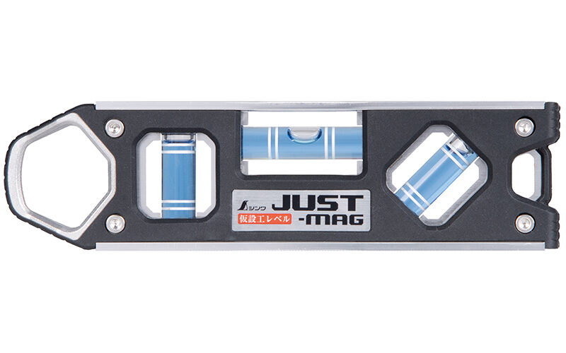 仮設工レベル　ＪＵＳＴ－ＭＡＧ１５０㎜　シルバー　マグネット付
